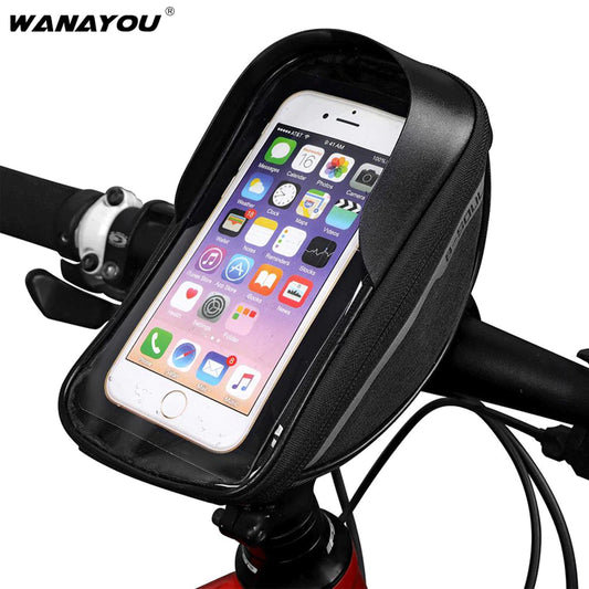 6.3 Inch Touch Screen Bicycle Bags,Mtb Cycling Bike Head Tube Bag,Bicycle Handlebar Cell Mobile Phone Bag Case Holder for Bike